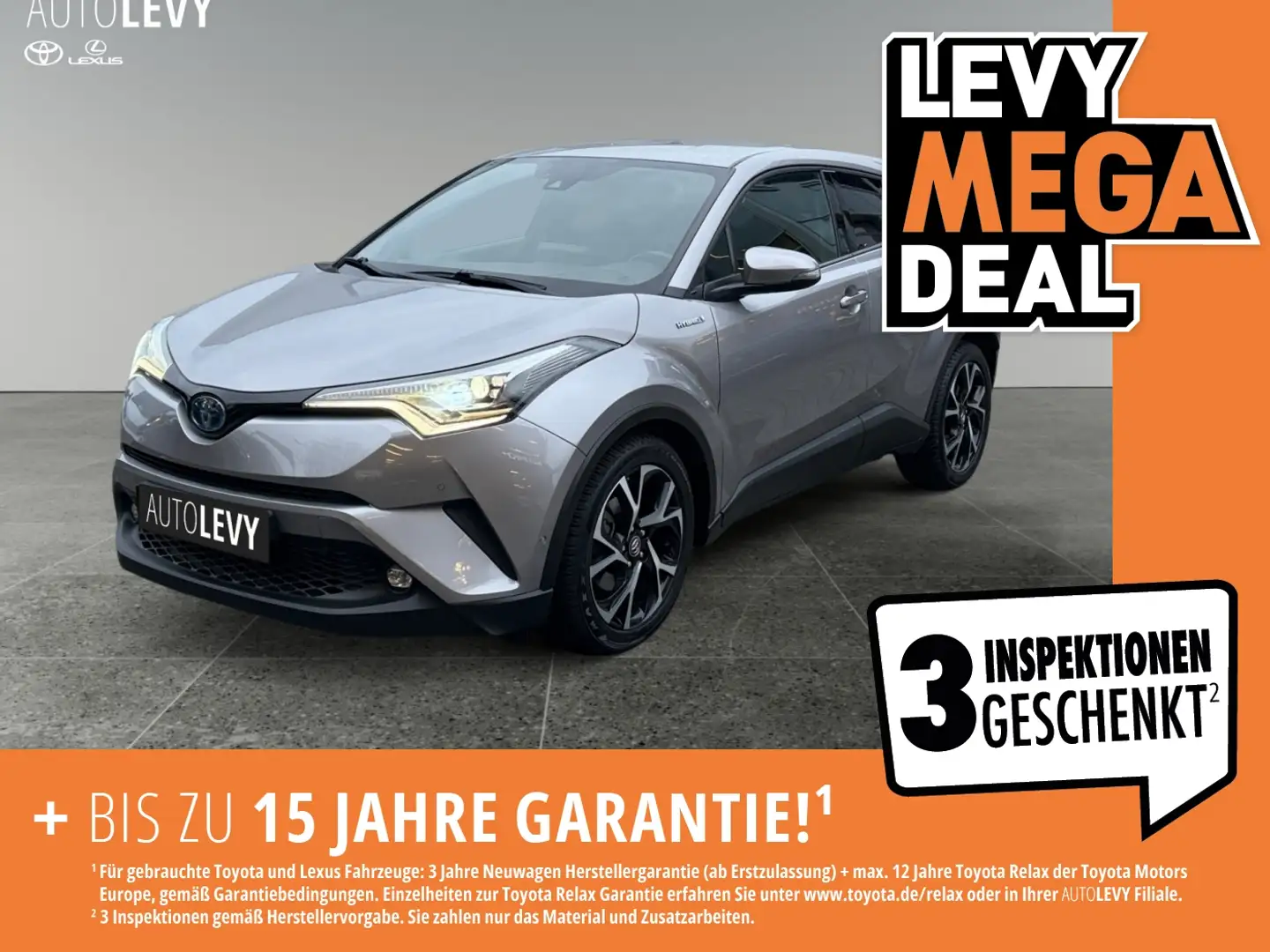 Toyota C-HR 1.8 Hybrid Club *NAVI*PDC*SMARTKEY* siva - 1