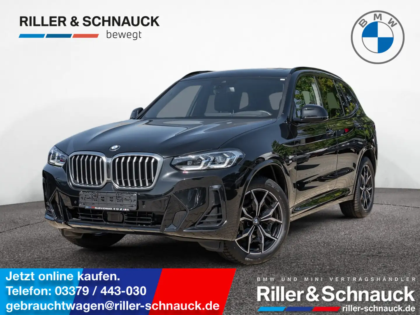 BMW X3 xDrive 20d M-Sport AHK ACC HUD PANO LASER Schwarz - 1