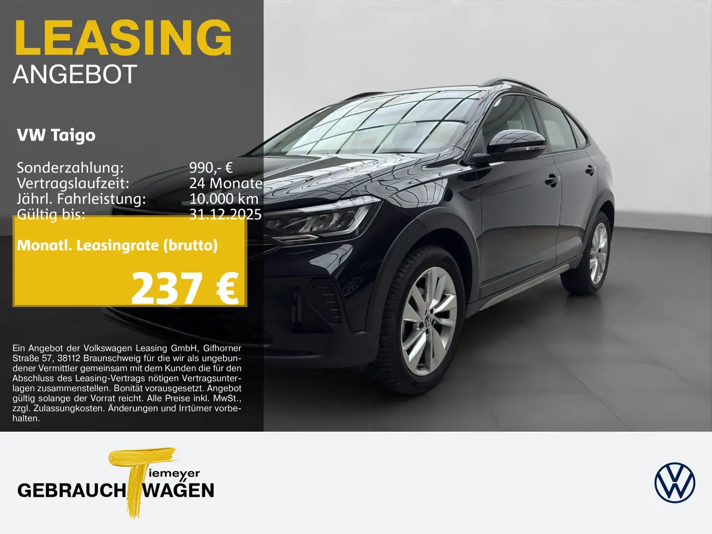 Volkswagen Taigo 1.5 TSI DSG LIFE LM17 ASSIST KEYLESS DWA Noir - 1