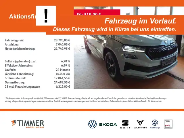 Skoda Karoq 2.0 TDI DSG 4x4 SPORTLINE +AHK +PANO +MATRIX +ACC