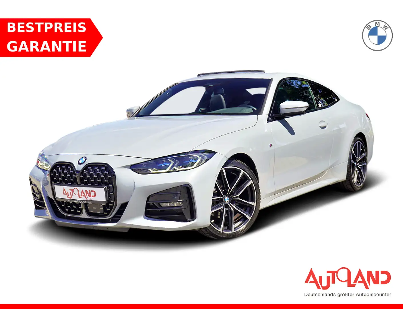 BMW 420 420d Coupe xDrive M Sport Aut. Laser ACC Pano Navi Gris - 1