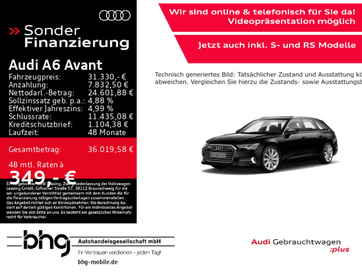 Audi A6 40 TDI quattro S tronic sport Schwarz - 1