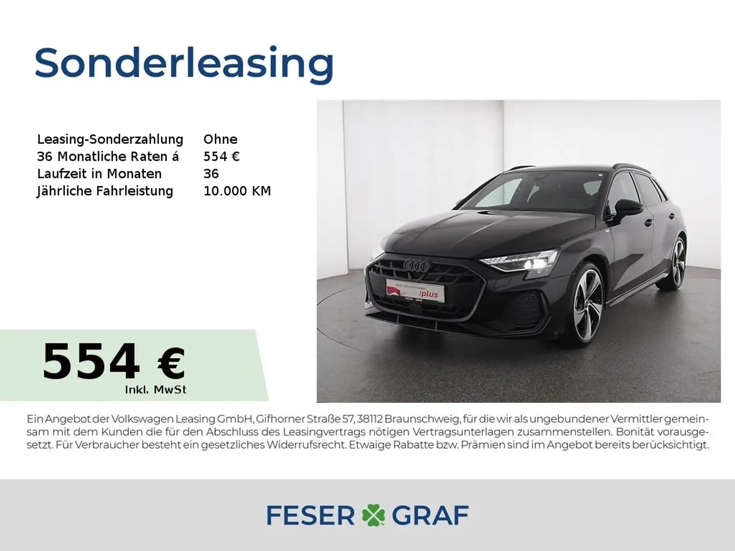 Audi A3 Sportback S line 35 TFSI S tronic ParkAssist Schwarz - 1