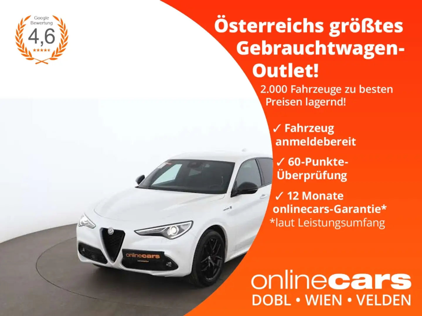 Alfa Romeo Stelvio 2.2 JTDM Veloce Q4 Aut XENON LEDER R-CAM White - 1