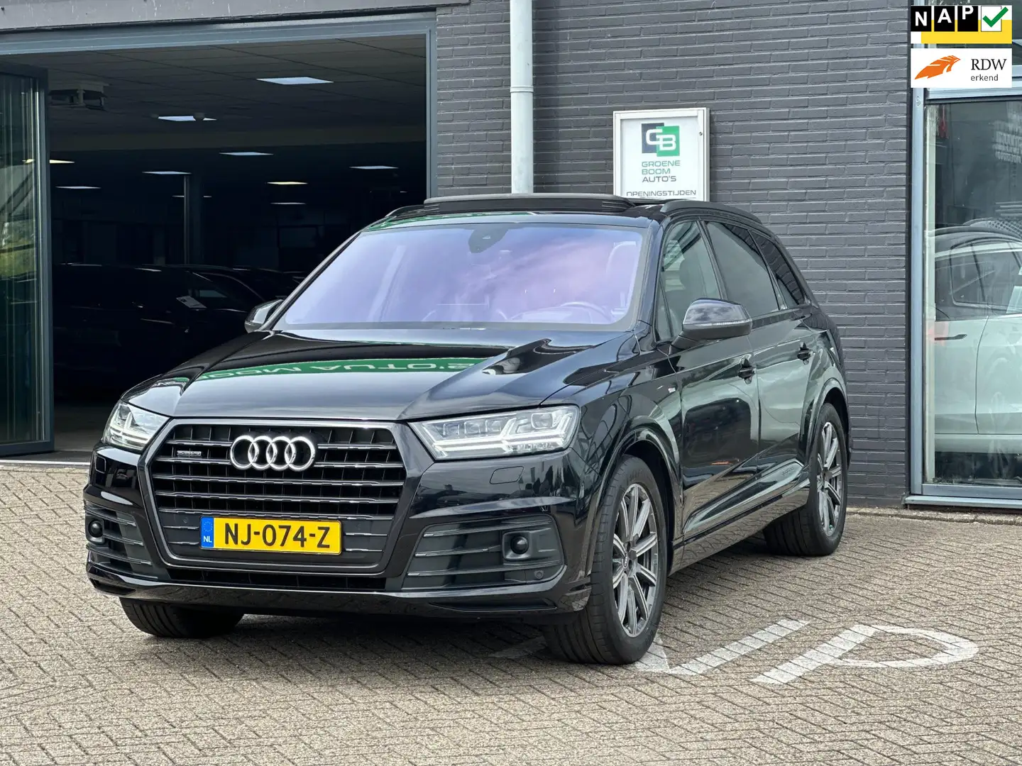 Audi Q7 3.0 TDI quattro Pro Line + 7p/PANO-DAK/LEDER/CAMER Zwart - 1