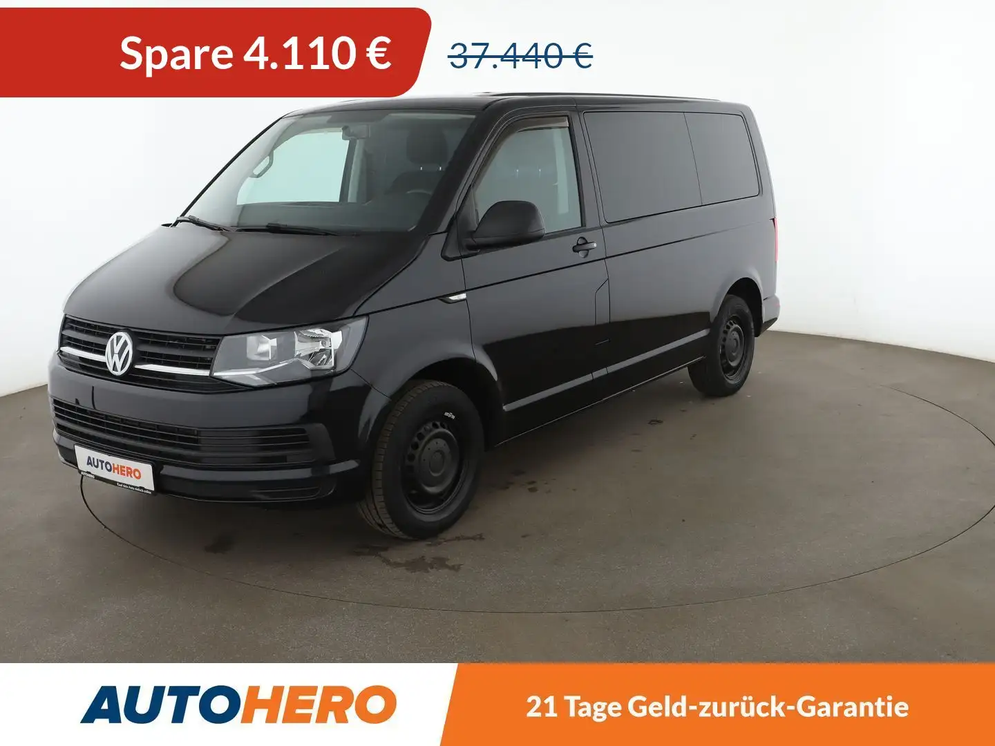 Volkswagen T6 Multivan 2.0 TDI Trendline*NAVI*CAM*AHK* Zwart - 1