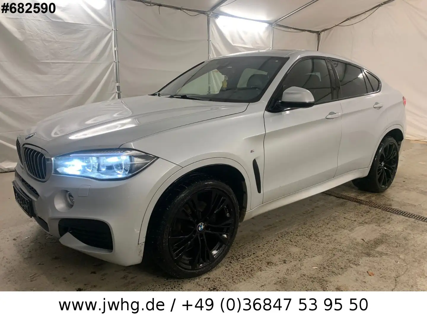 BMW X6 xDr40 M Sport LED+21"NavProf Kam HeadUp Glasd srebrna - 1
