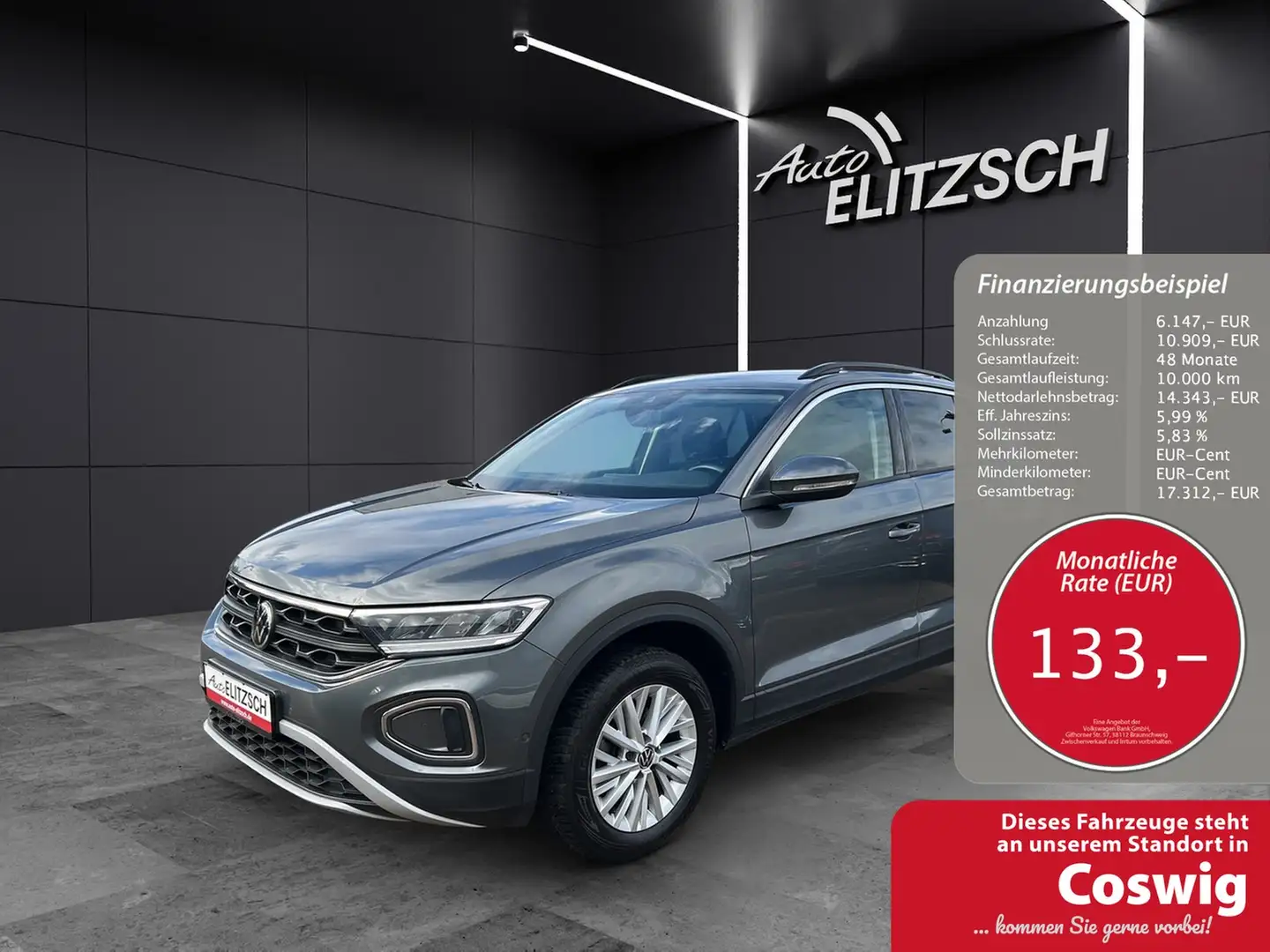 Volkswagen T-Roc TSI Life LED Navi AID Park-assist SH Grau - 1