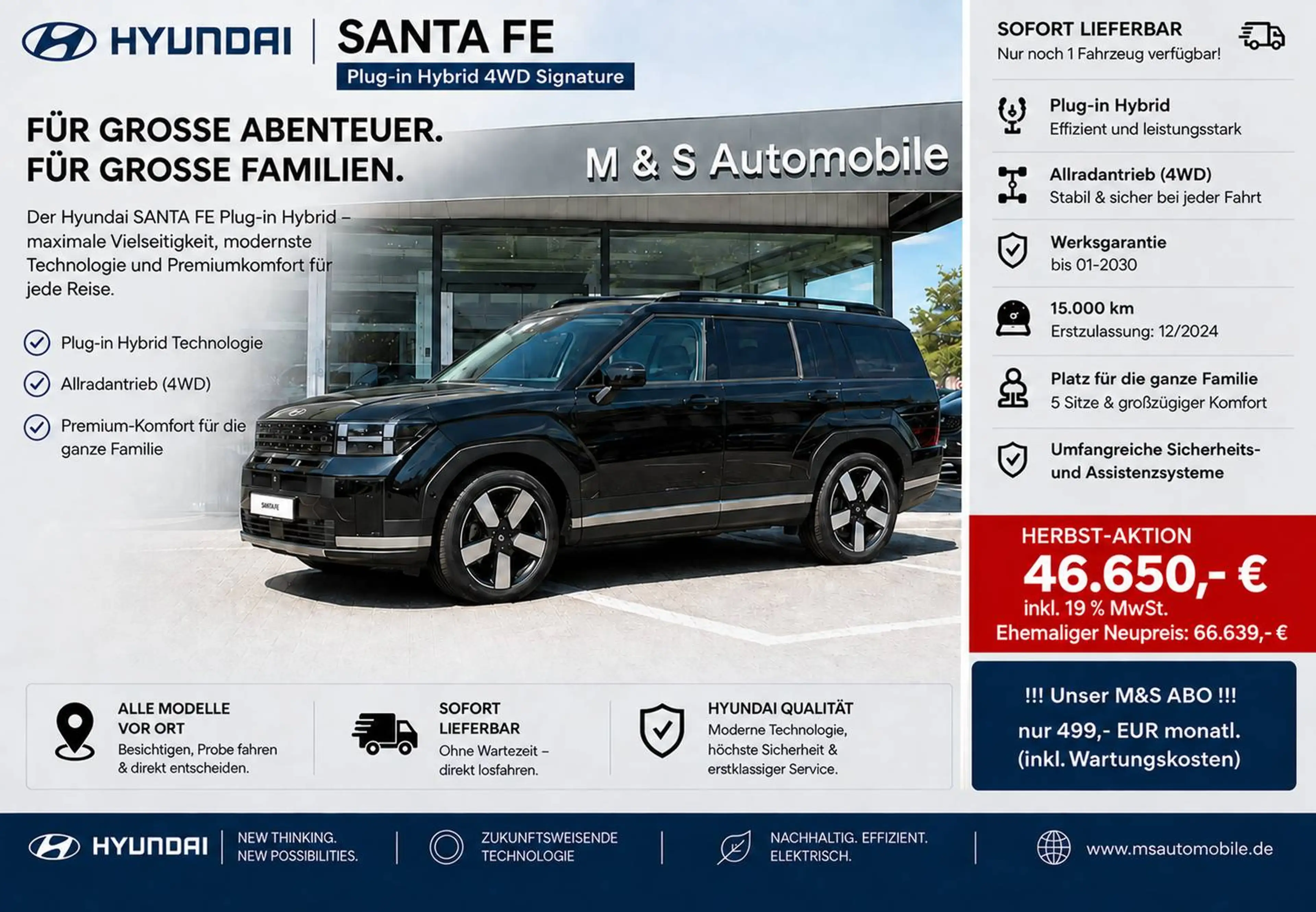 Hyundai SANTA FE Santa Fe PlugIn Hyb 4WD Signature °Werks Garantie bis 01-2030°