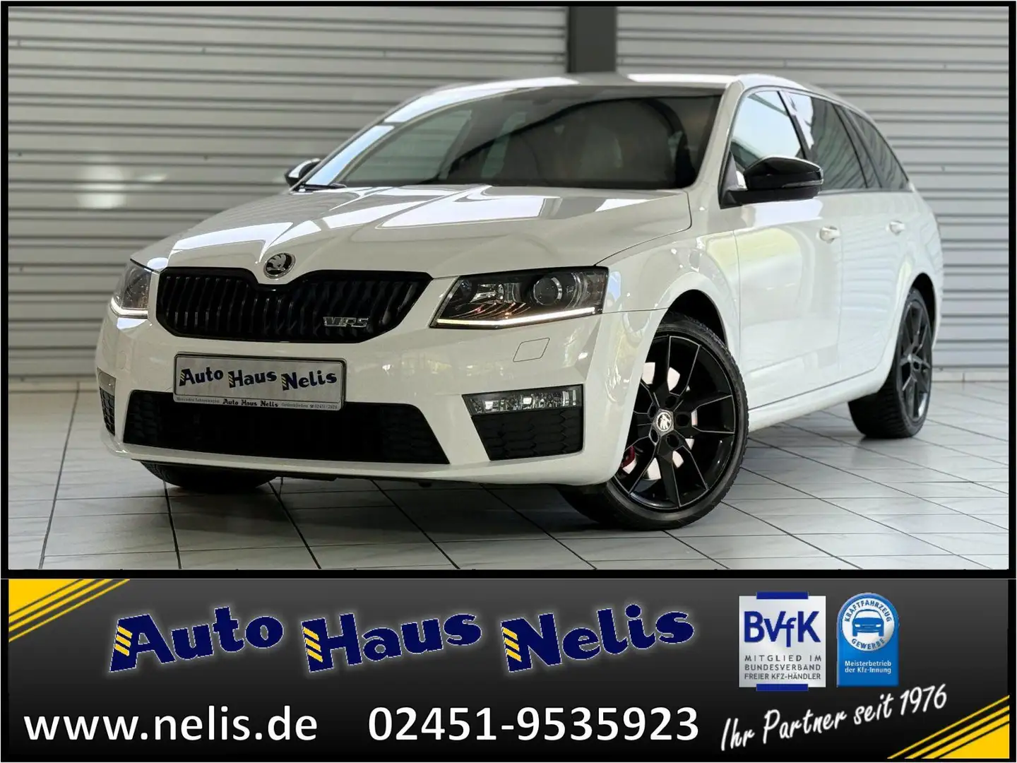Skoda Octavia 2,0 TDI Combi RS Green tec 1.Hd. Navi Le Weiß - 1