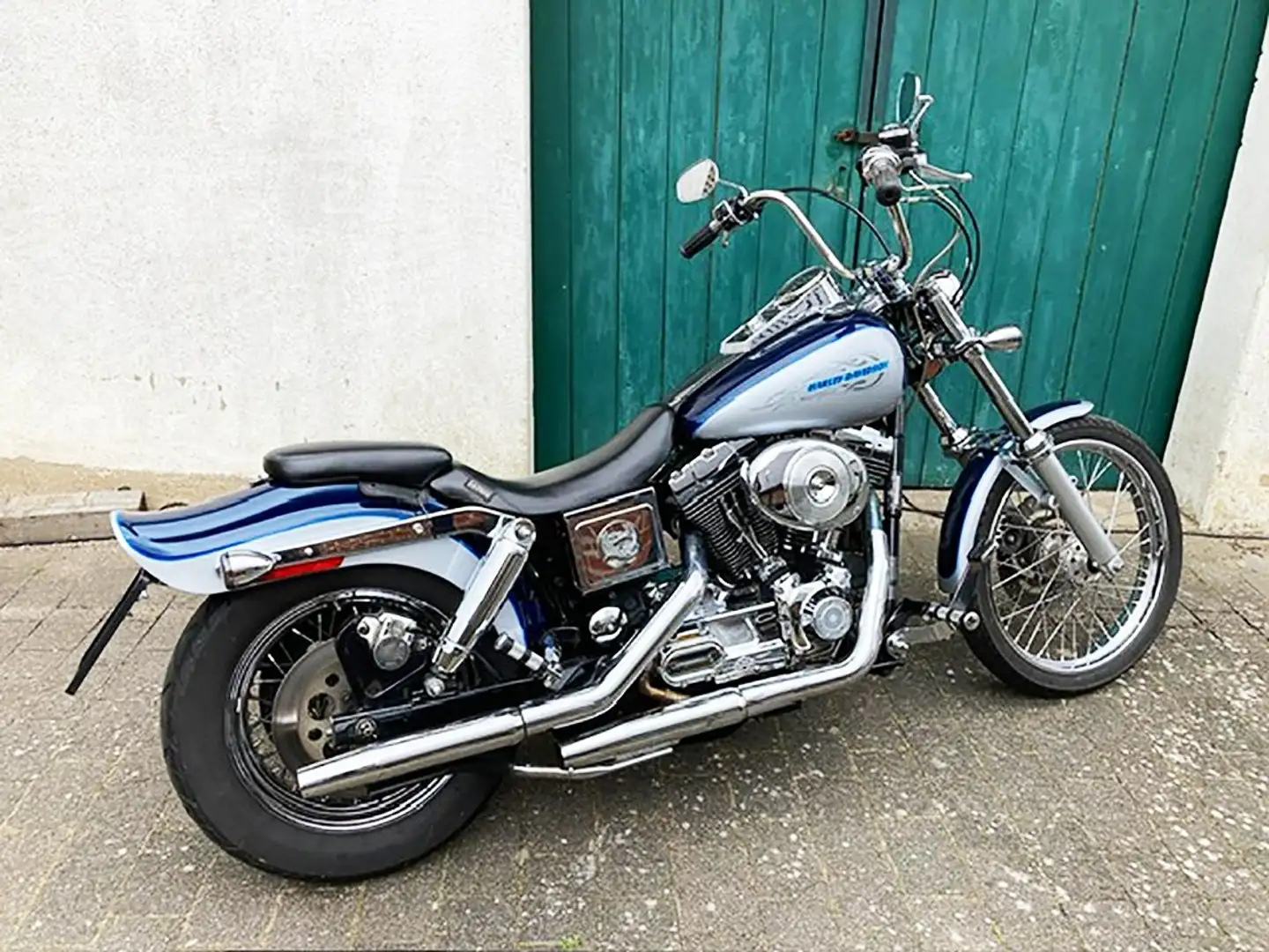 Harley-Davidson Dyna Wide Glide 1450ccm* Extras Mikuni* Le Pera* läuft top Argent - 1