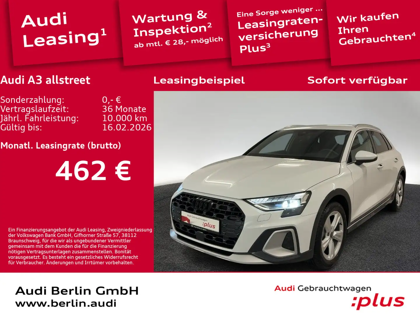 Audi A3 35 TFSI 6-G. AHK LED RFK NAVI HUD Weiß - 1