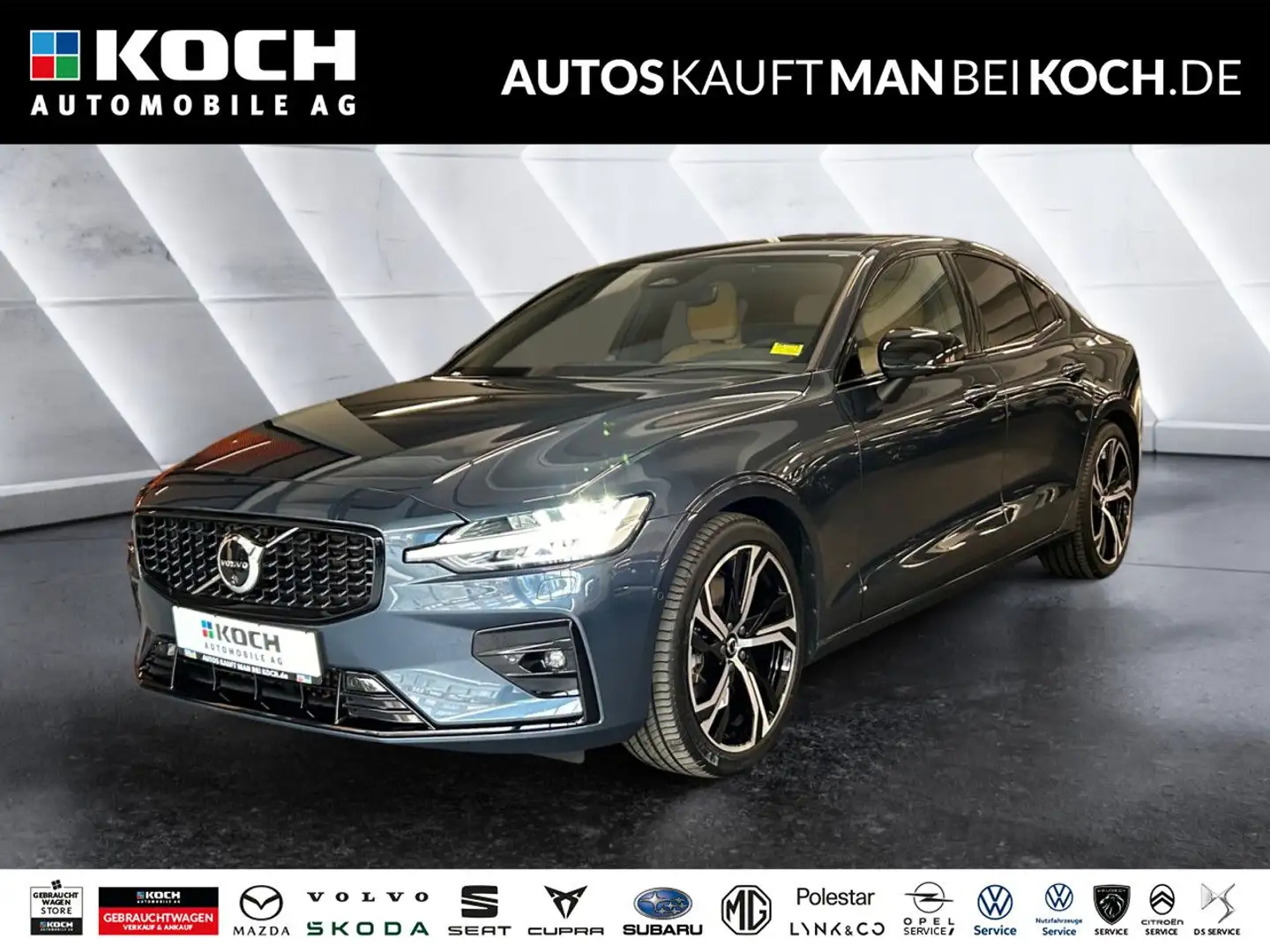 Volvo S60 B5 AWD Ultimate Dark STDHz PANO HUD 360 B&W! Blau - 1