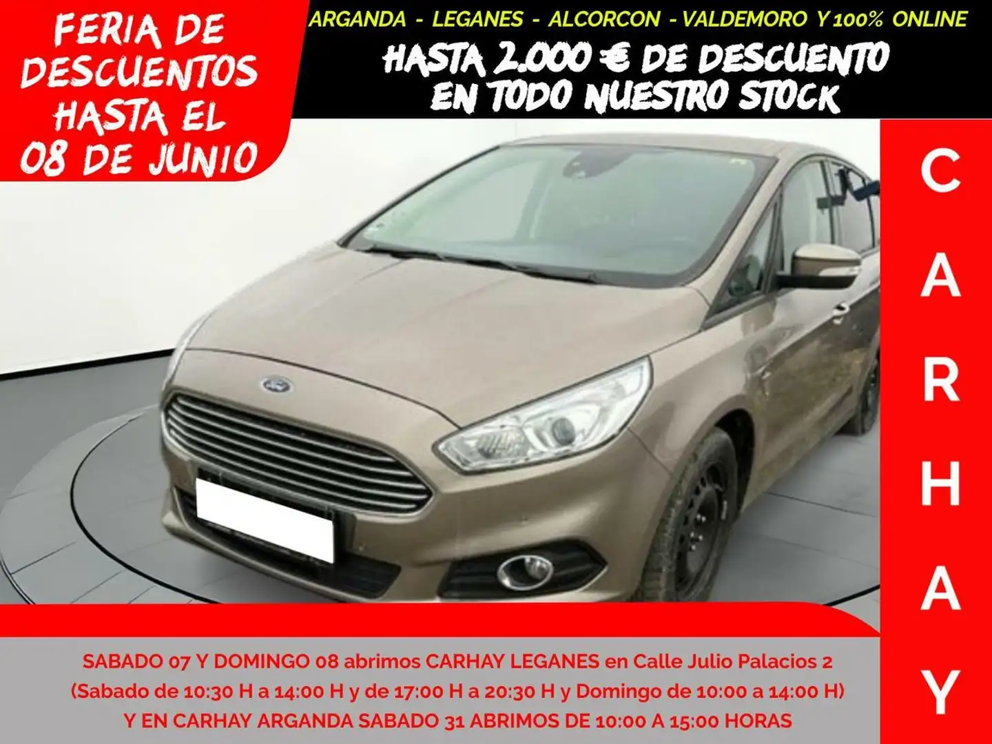 Ford S-Max S Max 2.0 TDCI ECOBLUE AUT TREND KOMBI Gris - 1