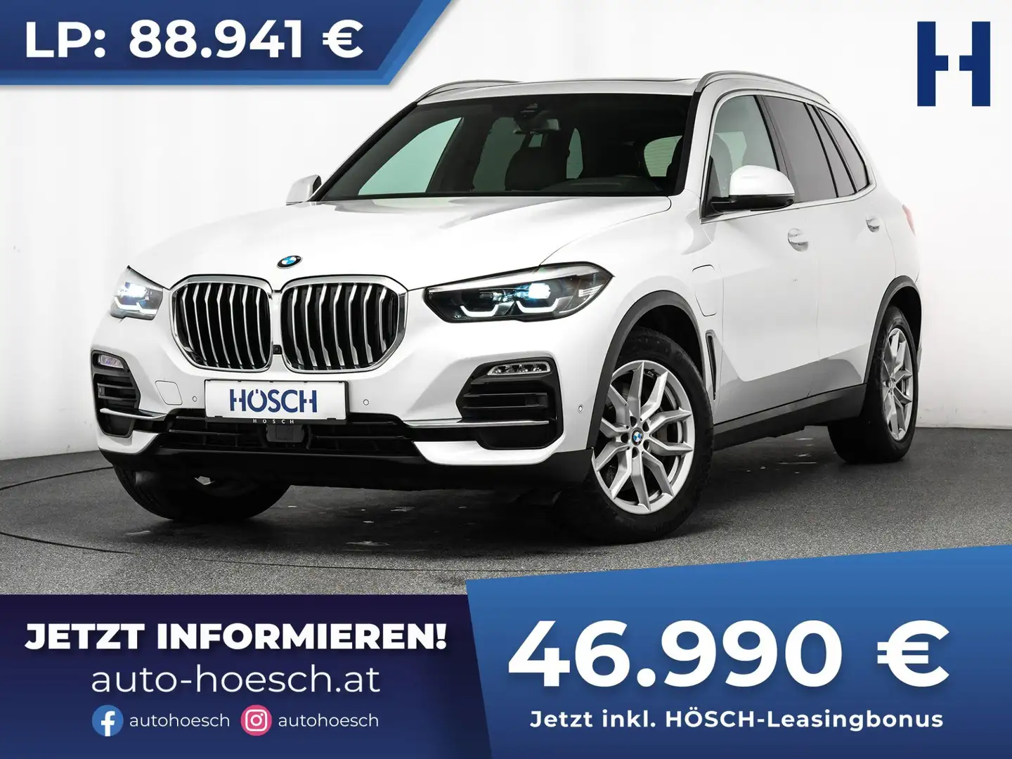 BMW X5 xDrive 45e LUFT LEDER PANO 360° Weiß - 1