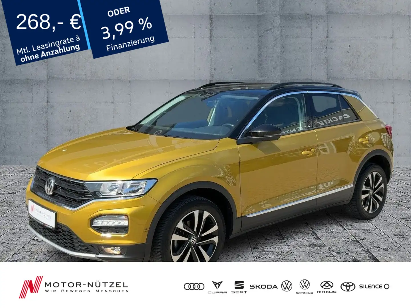 Volkswagen T-Roc 1.5 TSI UNITED 5JG+NAV+APP+ACC+SHZ+RFK+PLA Jaune - 1