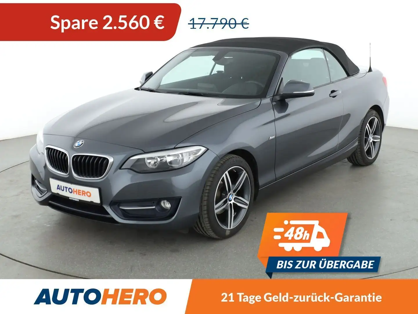 BMW 218 218i Sport Line *TEMPO*PDC*SHZ*KLIMA* Grau - 1