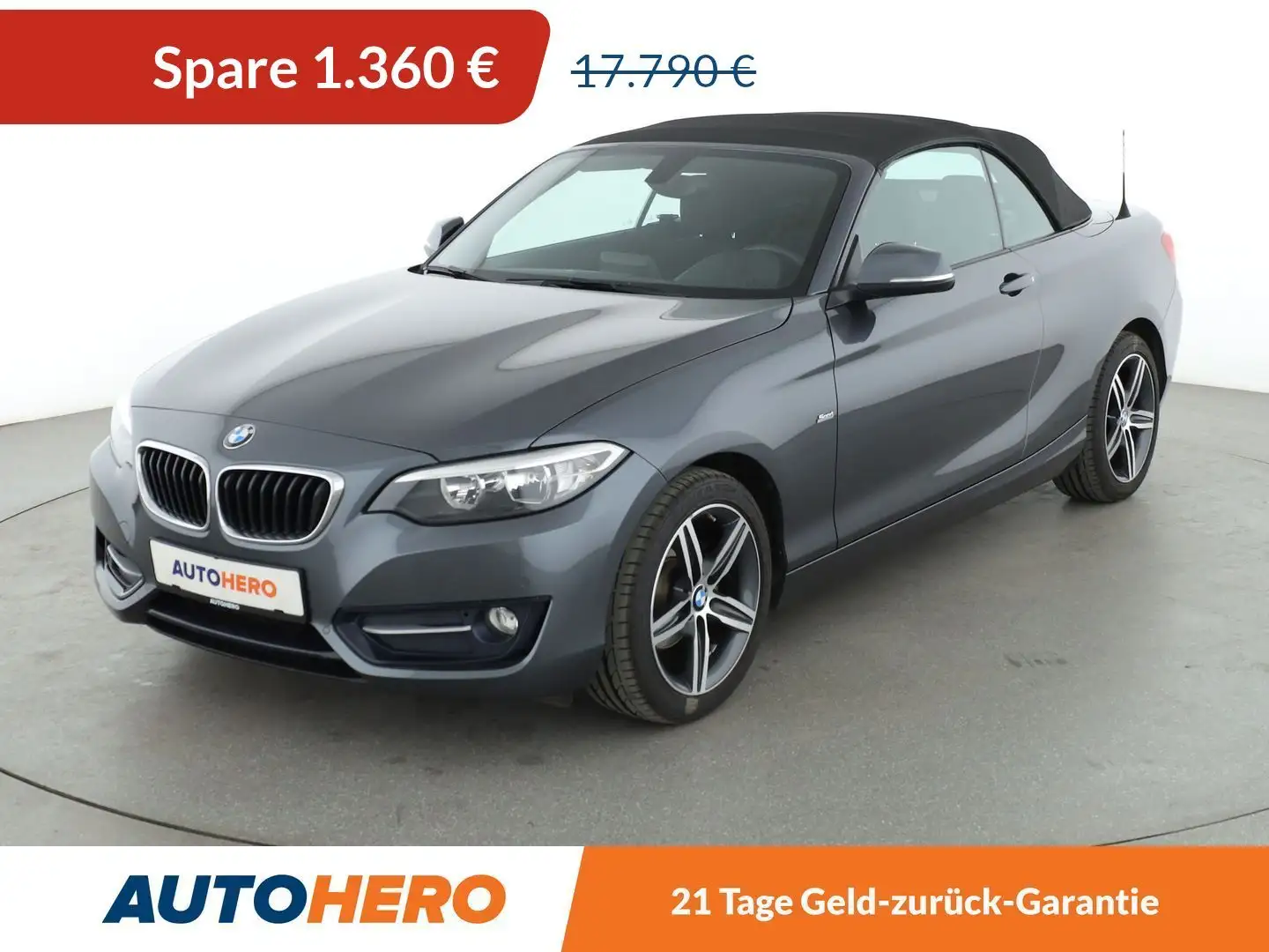 BMW 218 218i Sport Line *TEMPO*PDC*SHZ*KLIMA* Grau - 1