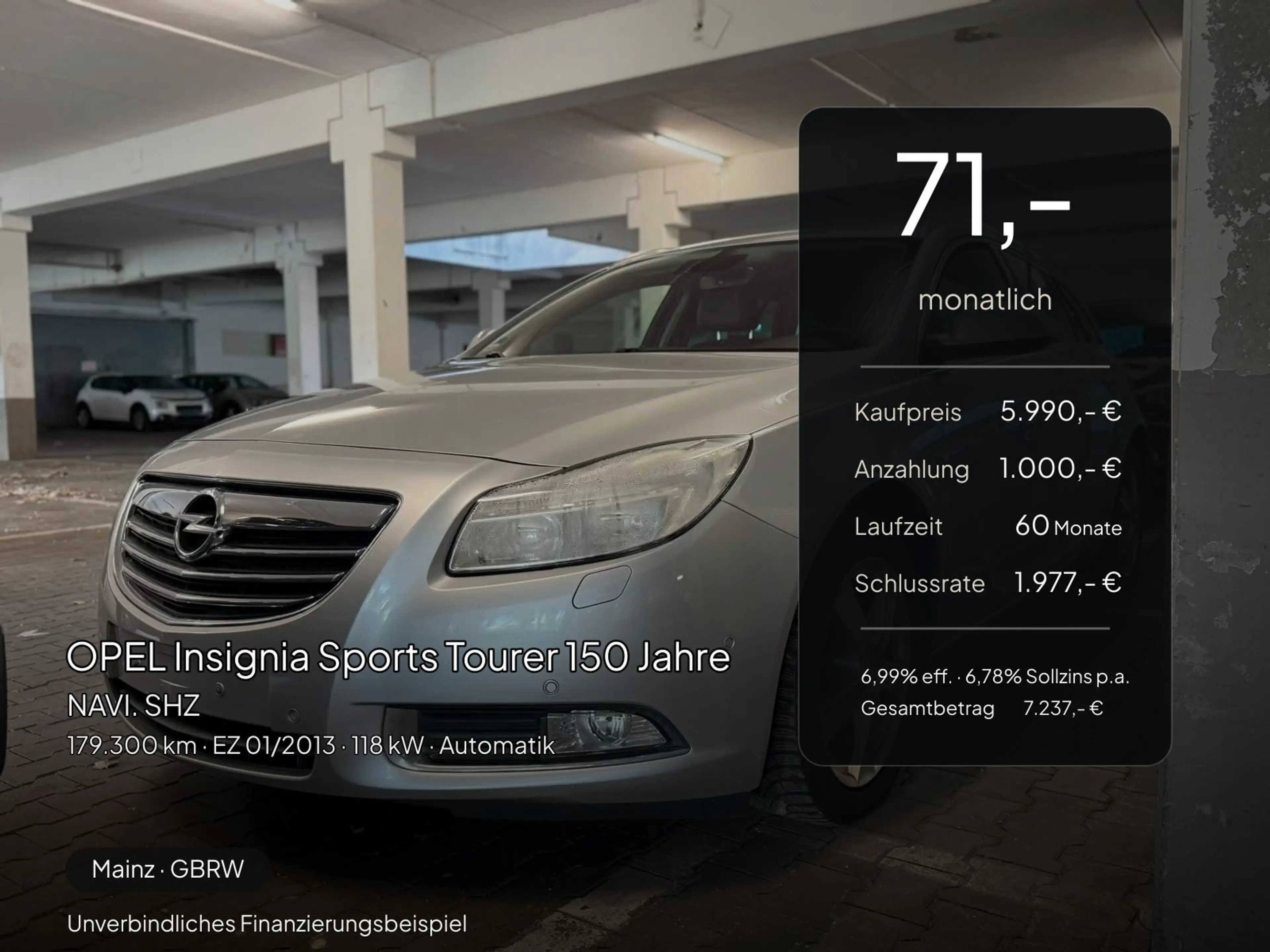 Opel Insignia Insignia Sports Tourer 150 Jahre NAVI. SHZ — photo 2