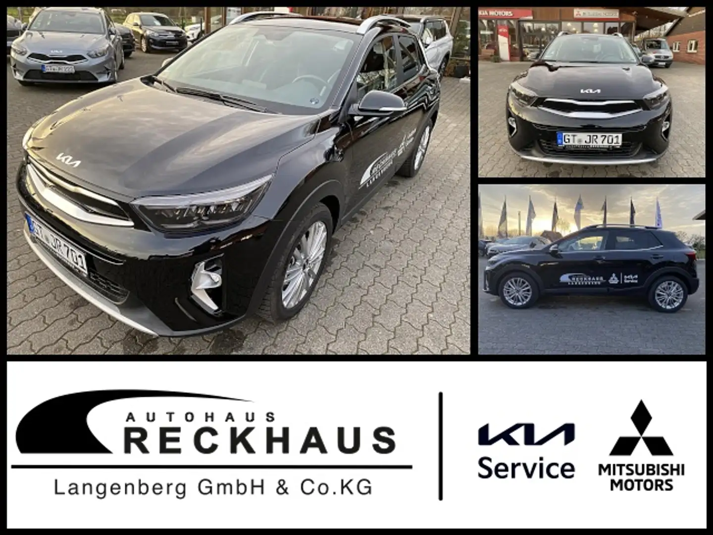 Kia Stonic 1.0T 100 48V DCT NIGHTLINE LED Klima Navi Noir - 1