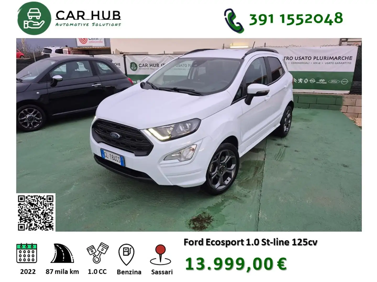 Ford EcoSport EcoSport 1.0 ST-Line Design 125cv Weiß - 1