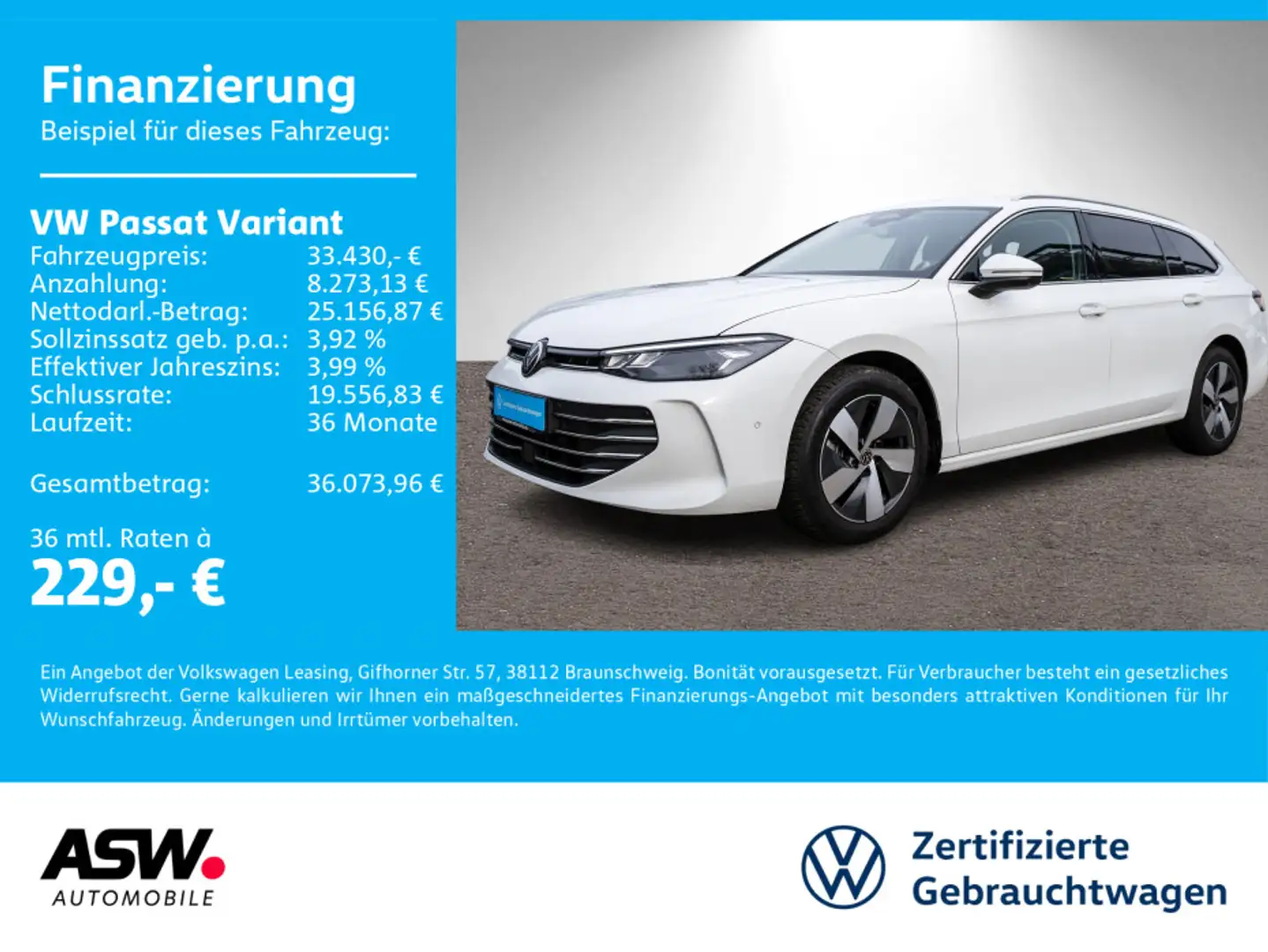 Volkswagen Passat Variant Business 1.5eTSI DSG LED NAVI AHK Weiß - 1