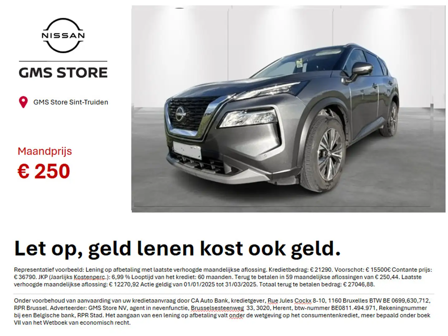 Nissan X-Trail Mild-Hybrid 163 X-Tronic N-Connecta 7PL GPS 360° c Grijs - 1