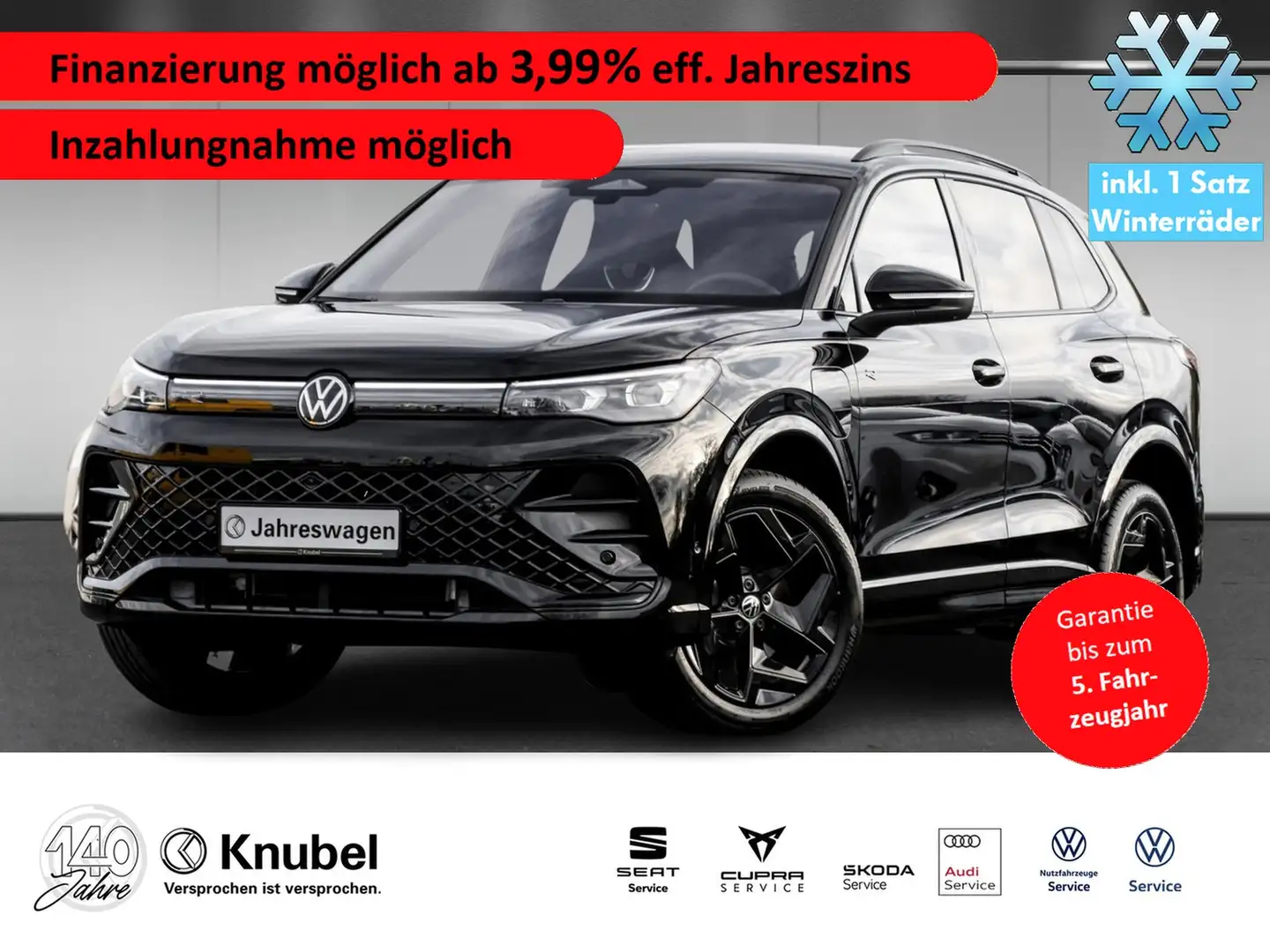 Volkswagen Tiguan R-Line eHybrid IQ.Light AHK Navi AreaView ACC Schwarz - 1