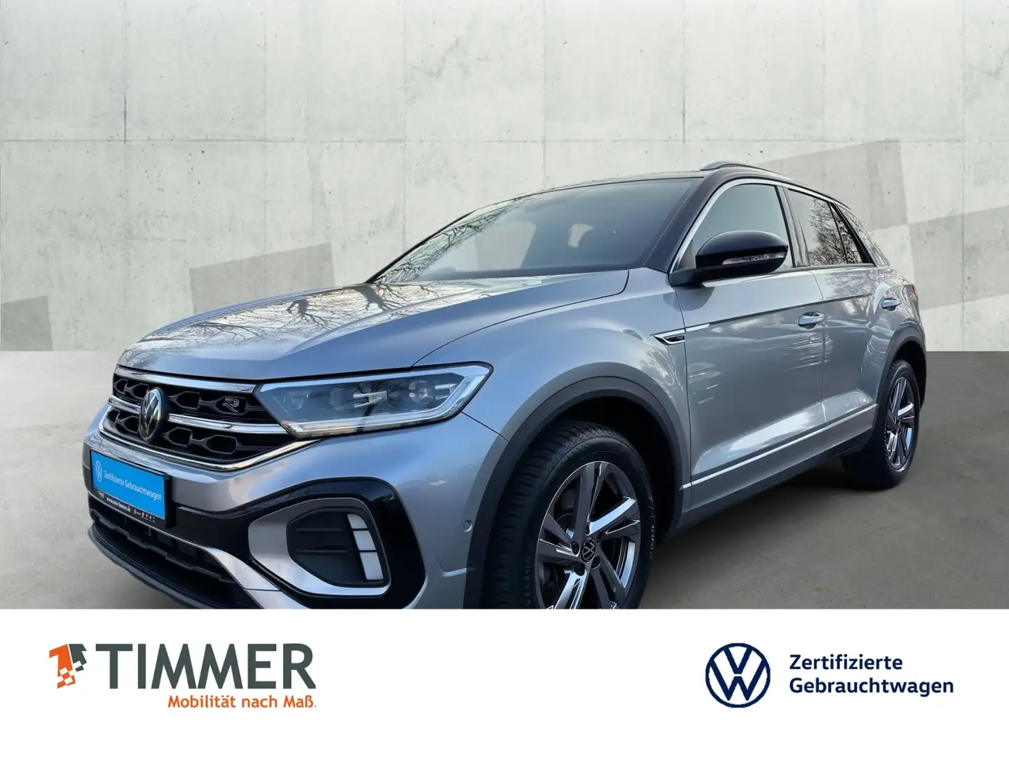 Volkswagen T-Roc 2.0 TDI DSG R-LINE *AHK *LED *ACC *RKAM *NAVI * Silber - 1