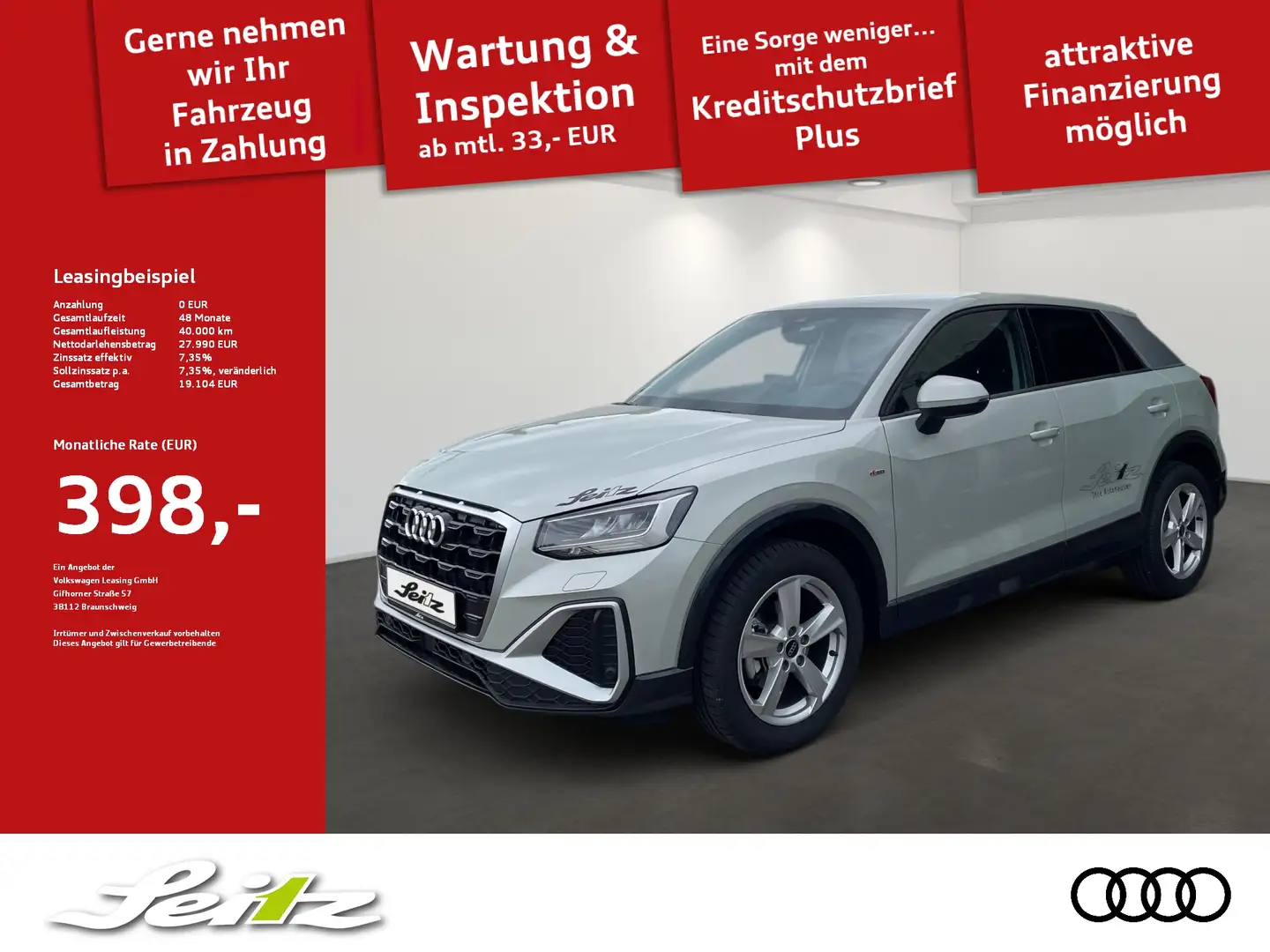 Audi Q2 30 TFSI S line *AHK*LED*PARKSENSOR*SITZH* Argent - 1