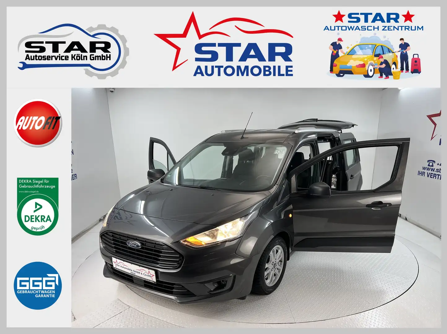 Ford Tourneo Connect Tourneo Connect Trend*1,0-74KW*Standheizung*ESP*E6 Grau - 1