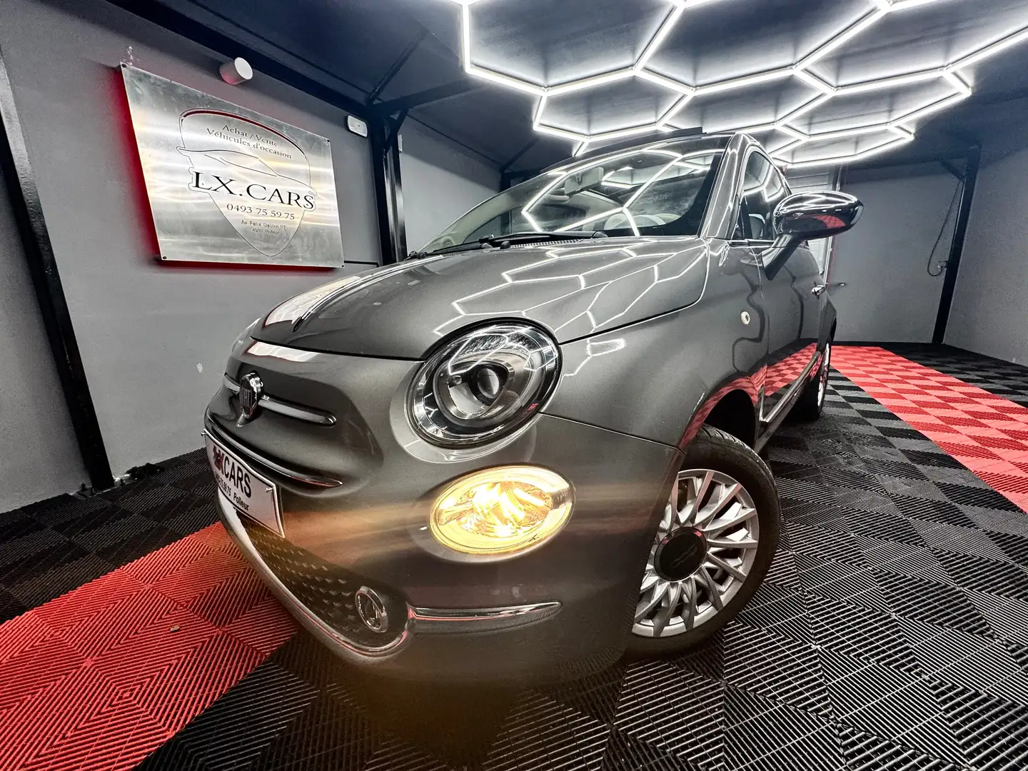 Fiat 500C 🔺*1.2i * Eleganza * cabriolet*🔺 Gris - 2