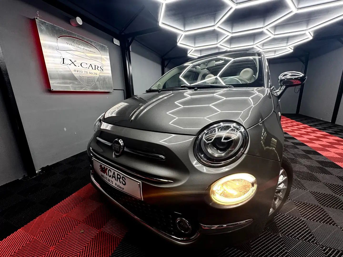 Fiat 500C 🔺*1.2i * Eleganza * cabriolet*🔺 Gris - 1