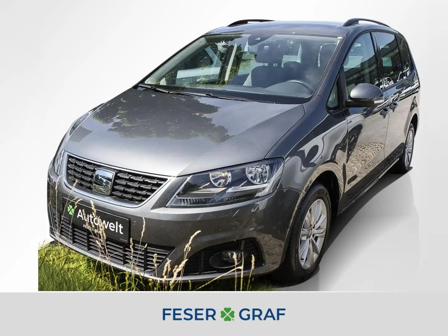 SEAT Alhambra 2.0 TDI Style AHK Navi RüKa Sitzh Standh Grau - 1