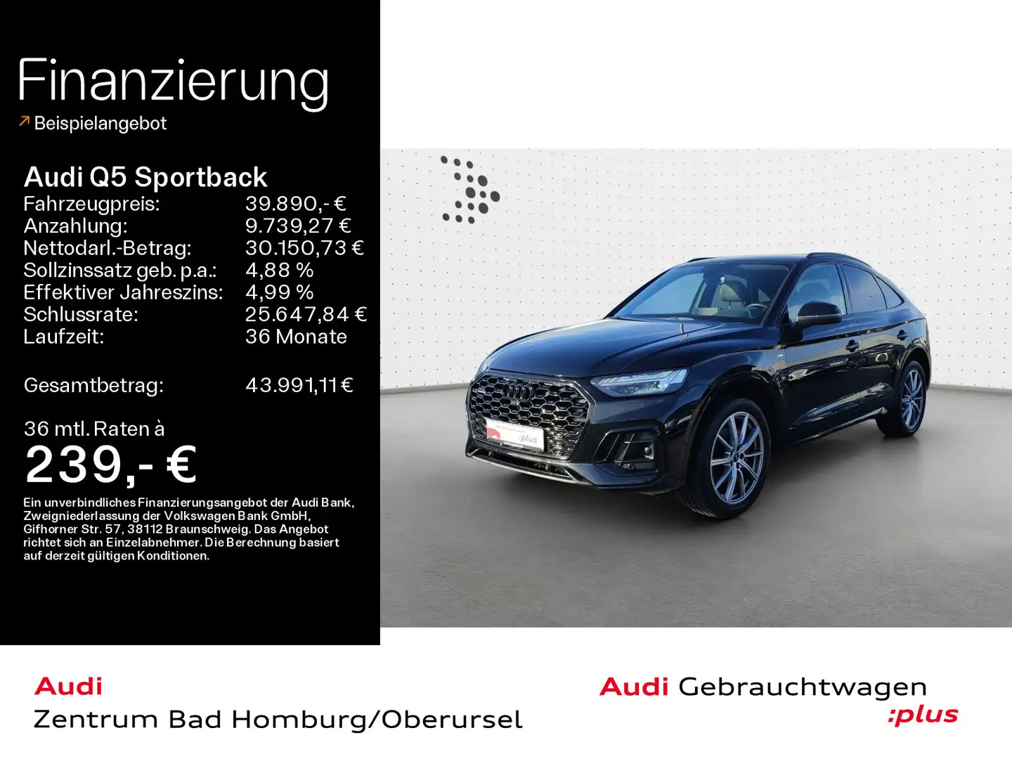 Audi Q5 S line 40 TDI quattro*Matrix*AHK*Op Schwarz - 1