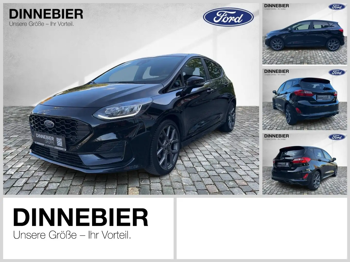 Ford Fiesta 1.0 EcoBoost ST-Line CAM LED KeyLess PDC Schwarz - 1