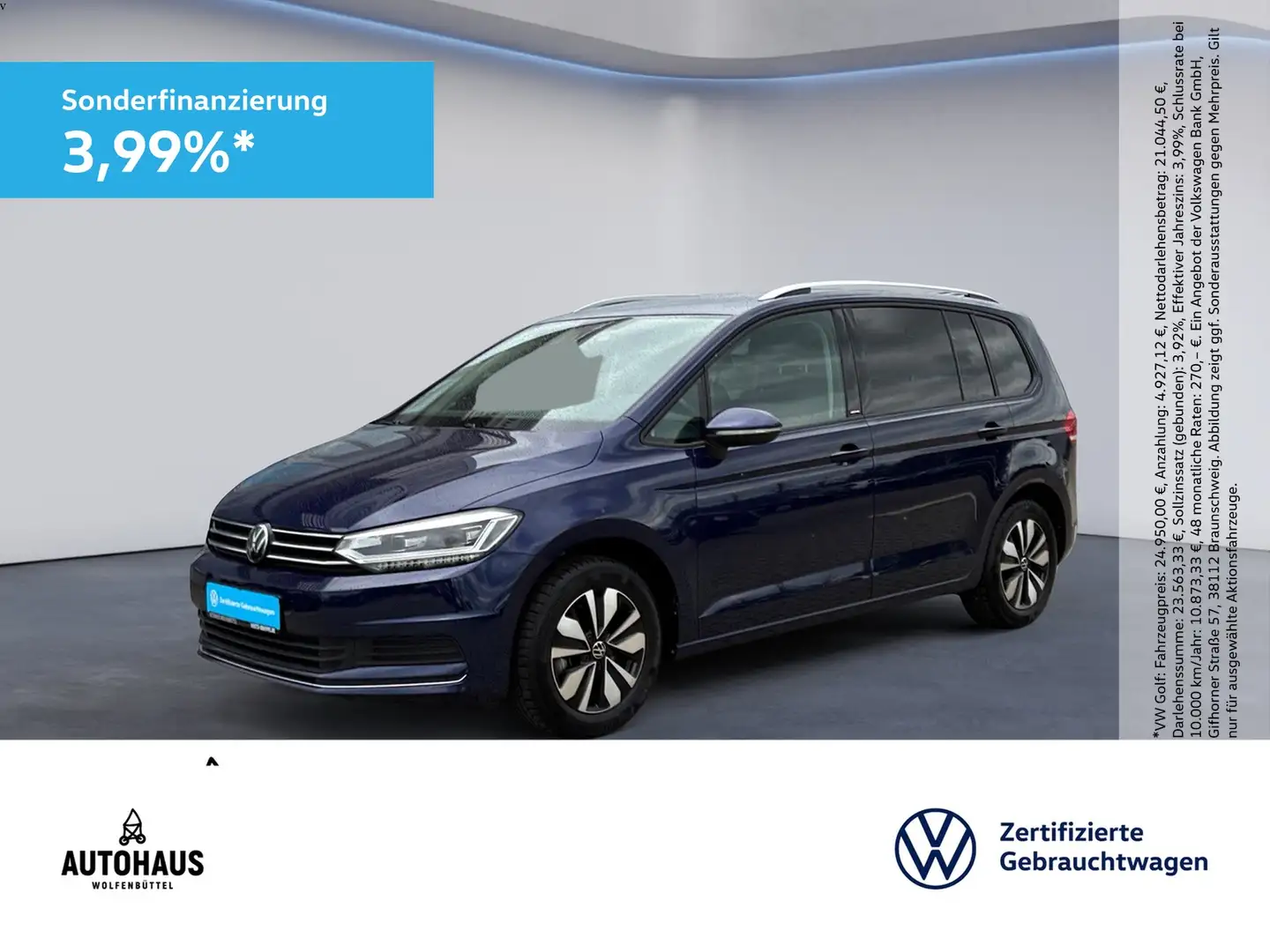 Volkswagen Touran Move 1.5 TSI DSG 7-SITZER IQ NAV STANDH Azul - 1