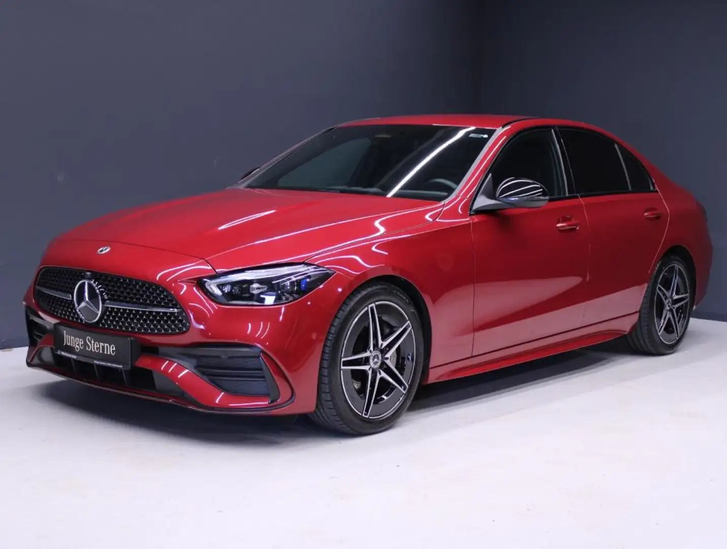Mercedes-Benz C 180 AMG+Night+Navi+Kamera+Ambiente+MBUX+SHZ Rood - 1