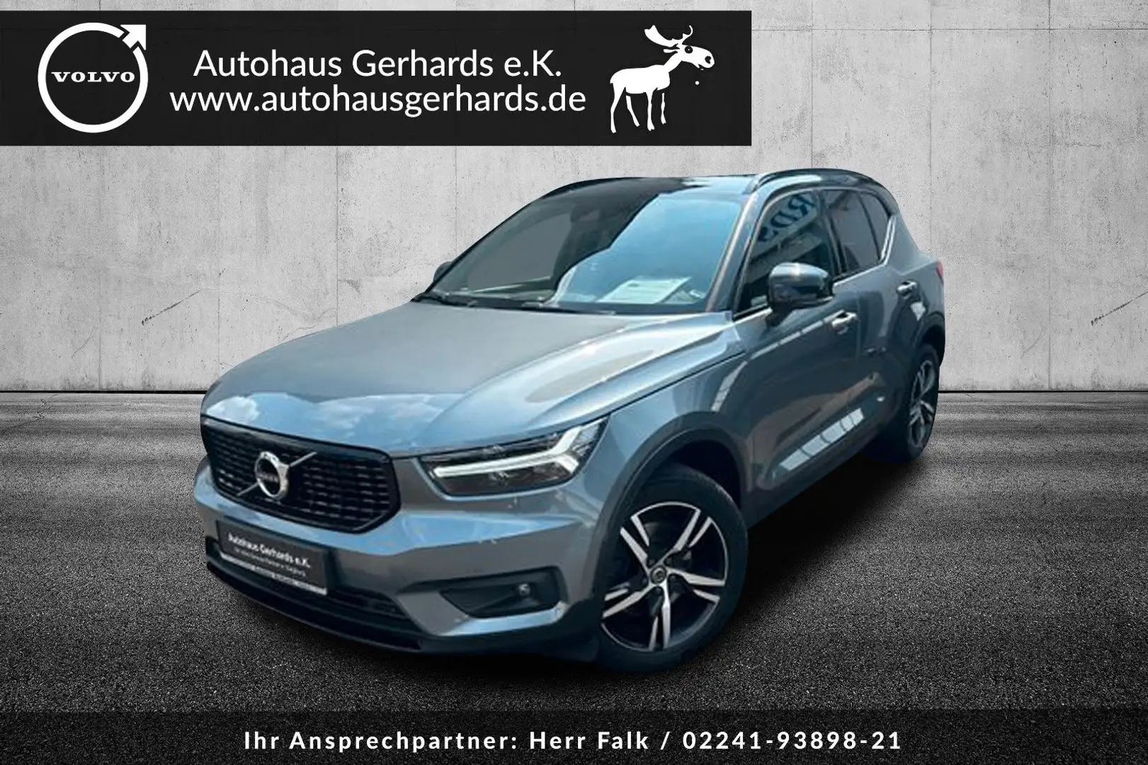 Volvo XC40 D4 R-Design AWD,AHK,ACC,BLIS,360°,Alcantara Grijs - 1