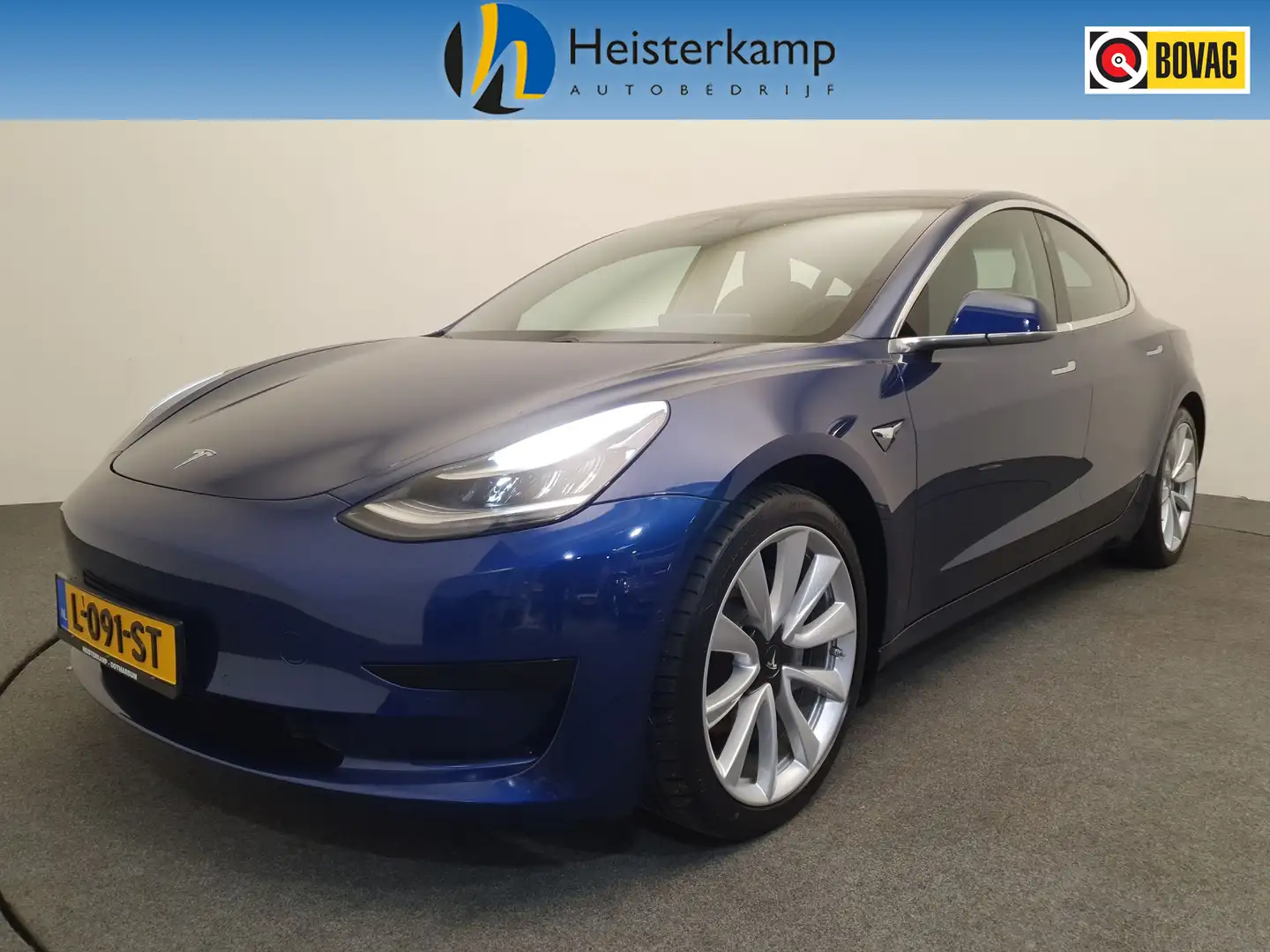 Tesla Model 3 Standard RWD Plus 60 kWh Warmtepomp, ACC, Leder Blauw - 1