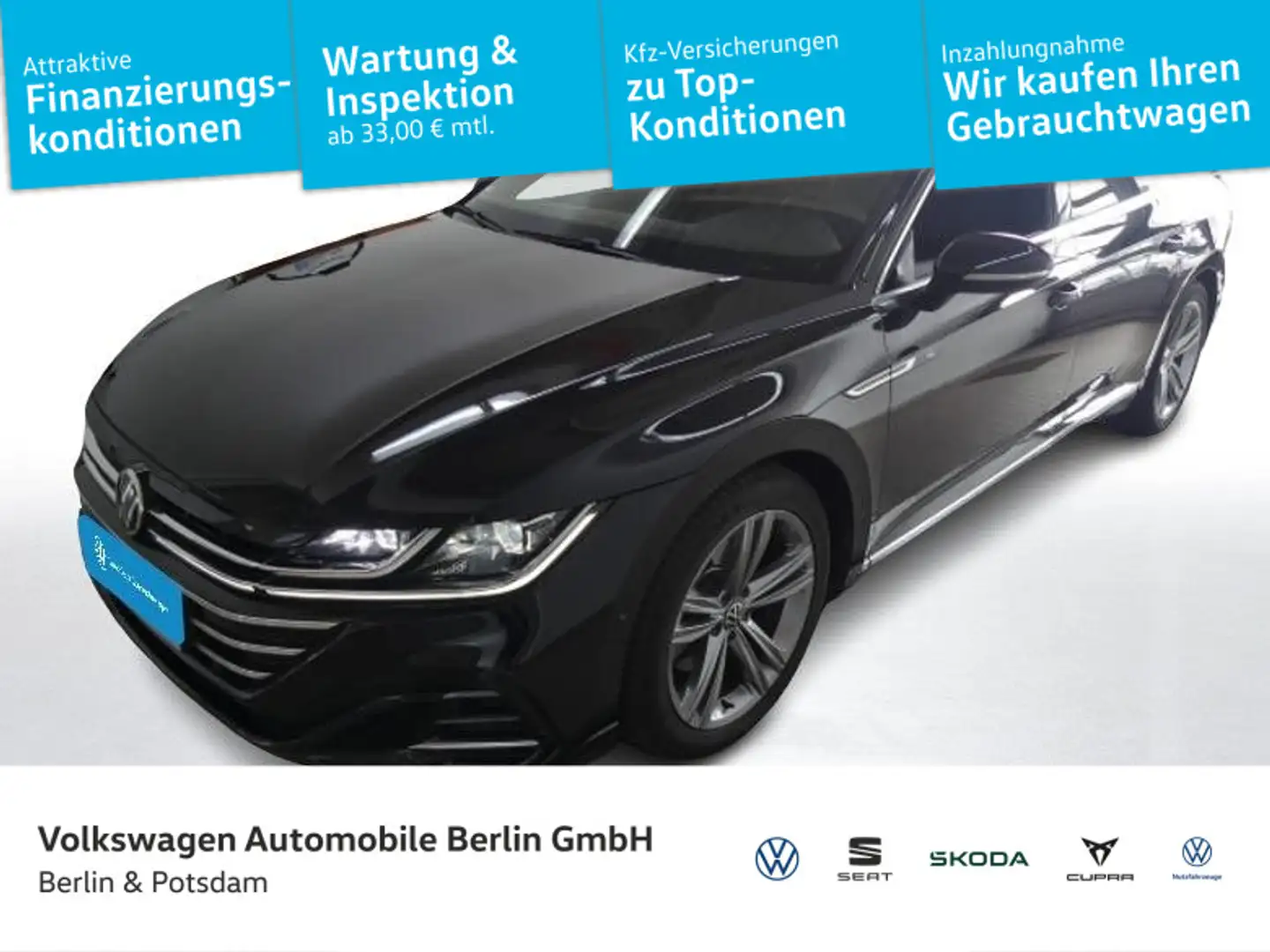 Volkswagen Arteon 2.0 TDI DSG R-Line Navi P- Schwarz - 1