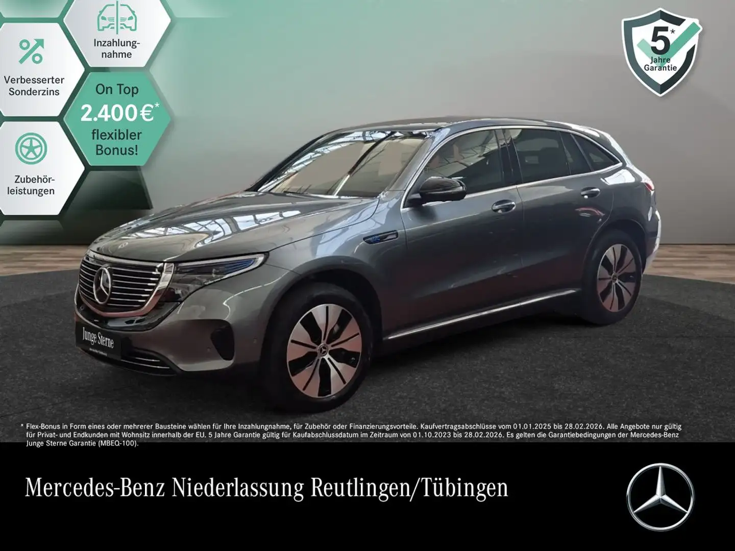 Mercedes-Benz EQC 400 4M 360+MULTIBEAM+FAHRASS+KEYLESS Szürke - 1