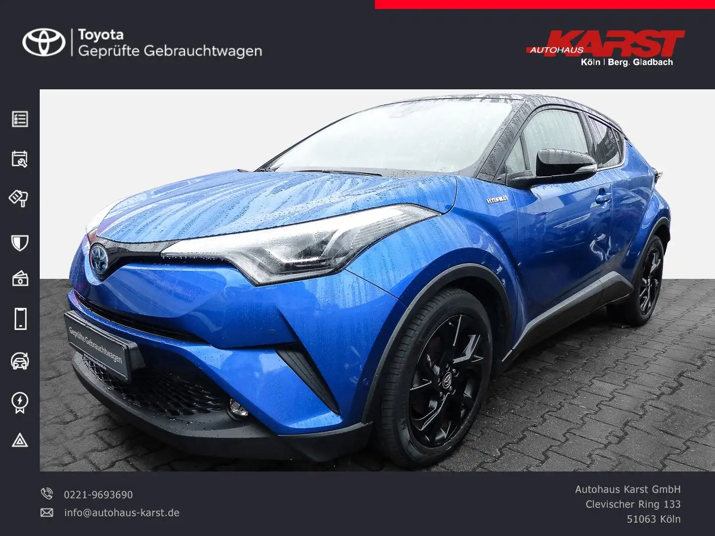 Toyota C-HR - 1.8 l Hybrid 4x2 Style PDC v+h SHZ Alu Azul - 1