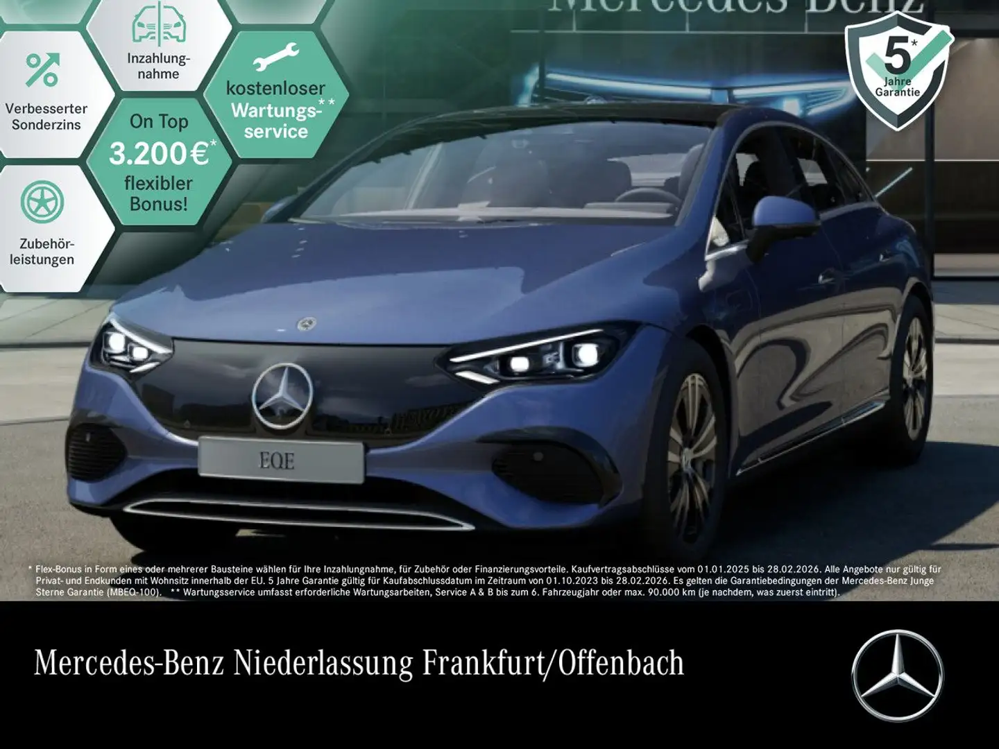 Mercedes-Benz EQE 350 Avantgarde Fahrass WideScreen 360° Pano Blau - 1