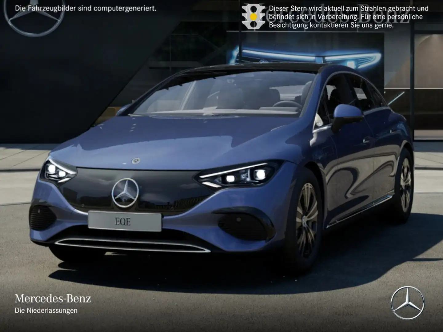 Mercedes-Benz EQE 350 Avantgarde Fahrass WideScreen 360° Pano Blau - 2