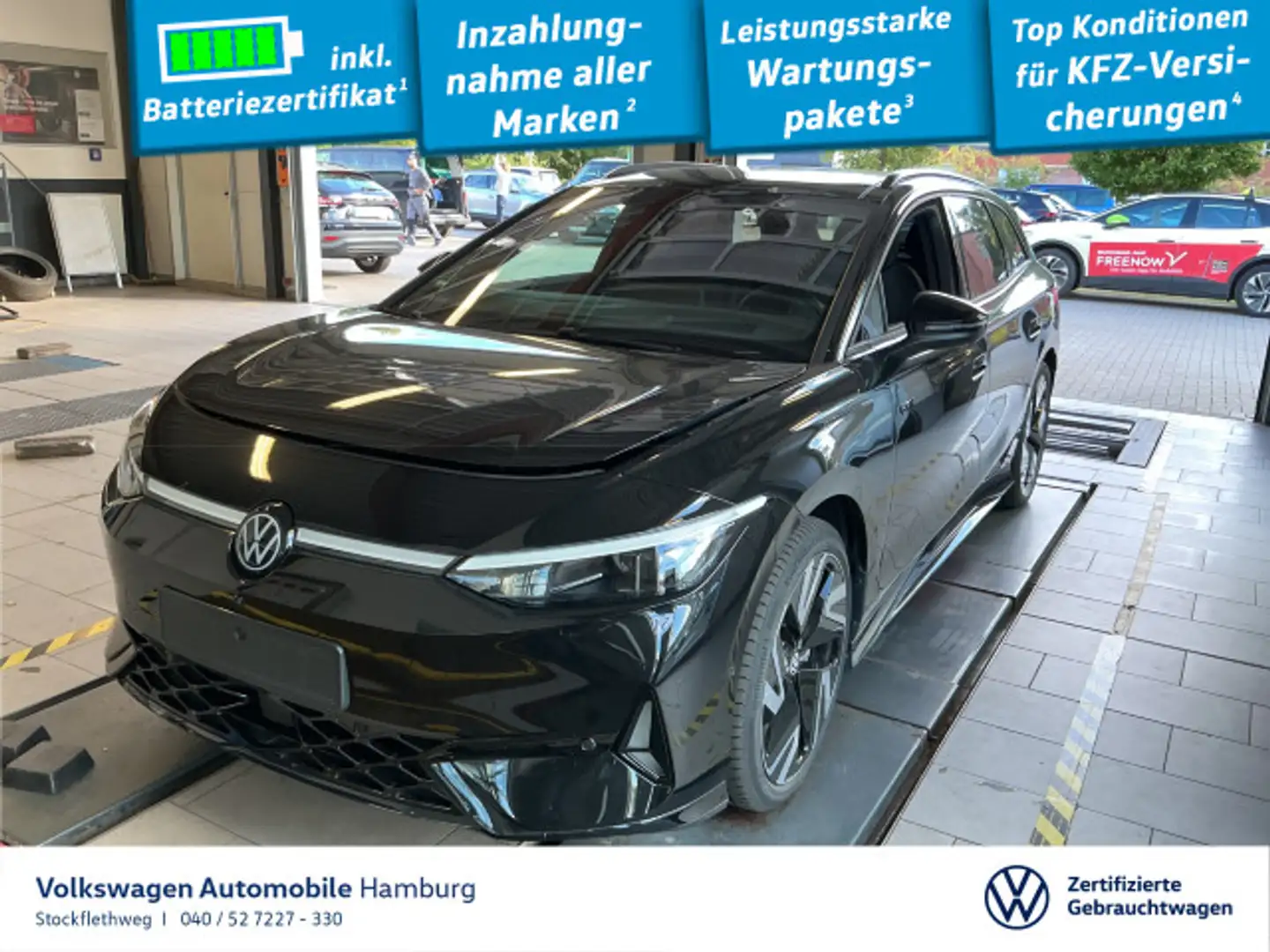 Volkswagen ID.7 Tourer 4Motion AHK Navi Panorama Wärmepumpe Schwarz - 1
