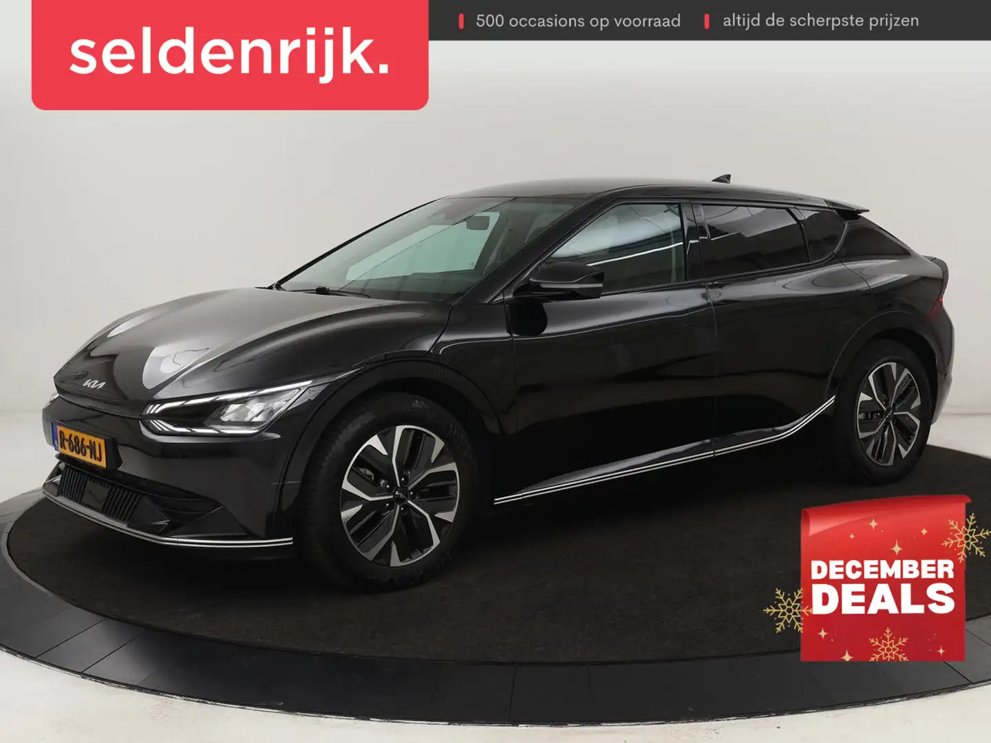 Kia EV6 Plus 58 kWh | Stoelventilatie | Leder | Warmtepomp Zwart - 1