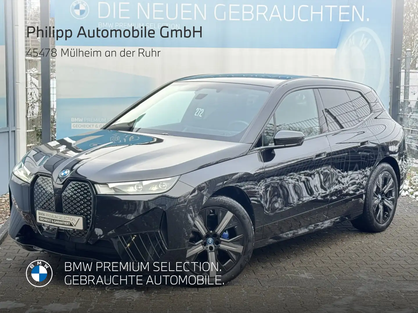 BMW iX xDrive40 Sportpaket AHK h&k DA-Prof Fin.1,89% Schwarz - 1