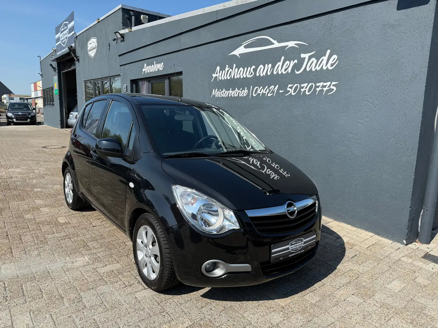 Opel Agila Edition*2.Hand*SH gepfl.*KLIMAANLAGE*MFL*E-Fenster Schwarz - 1