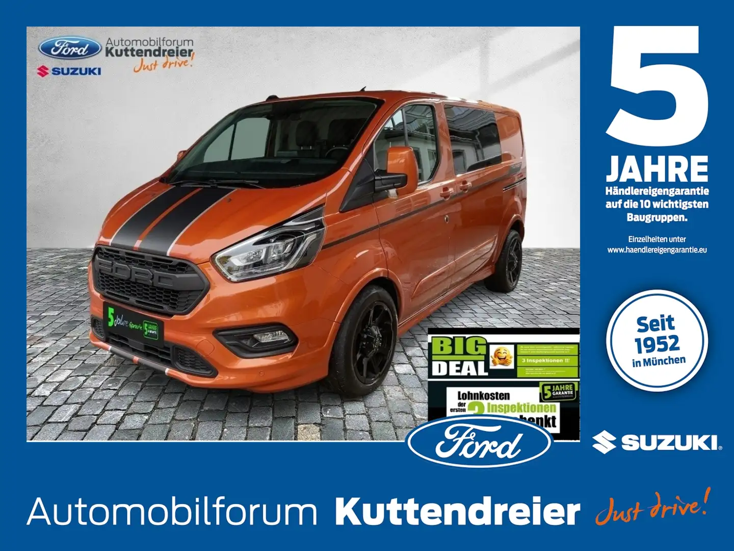 Ford Transit Custom Kasten 290 L1 Sport Standheizung Orange - 1